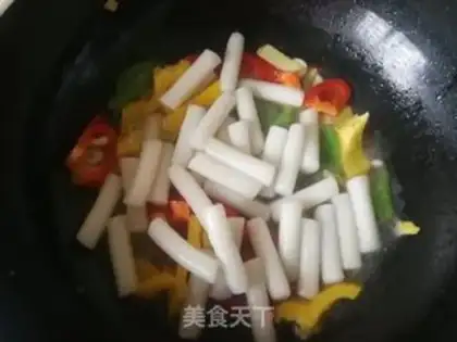 Make Hot fried rice cake step 7