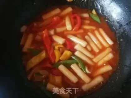 Make Hot fried rice cake step 9