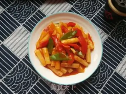 Make Hot fried rice cake step 10