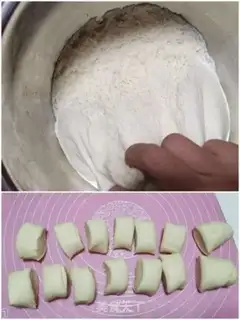 Make White rose buns step 2