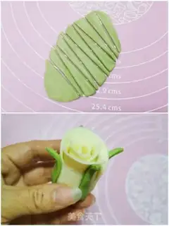 Make White rose buns step 5