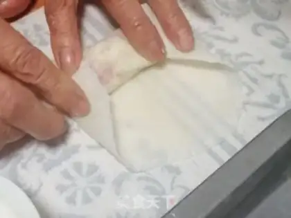 Make Yellow Spring Roll step 4