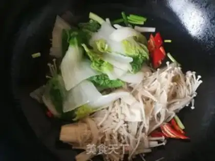 Make Yellow cabbage and golden mushrooms step 6