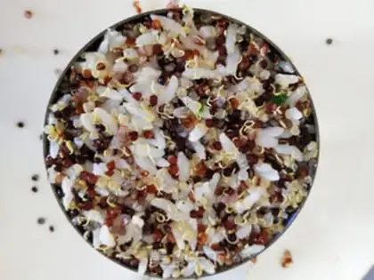 Make Three-coloured quinoa-meal step 7