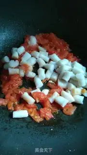 Make Tomato eggs, fried cake step 5