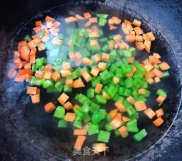 Make Vegetable shrimp congee step 5