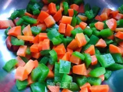 Make Vegetable shrimp congee step 6