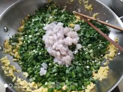 Make Three fresh dumplings step 4