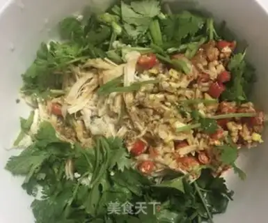 Make Spicy chicken silk step 4