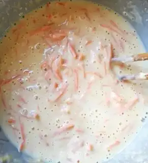 Make Carrot egg burrito step 4