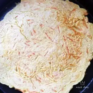 Make Carrot egg burrito step 6