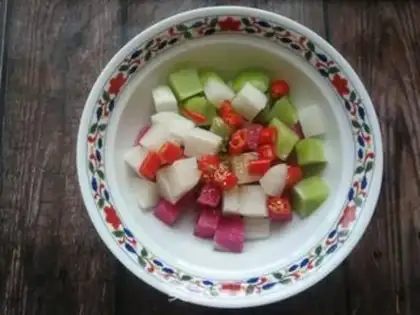 Make ♪ ♪ The radish ♪ step 5