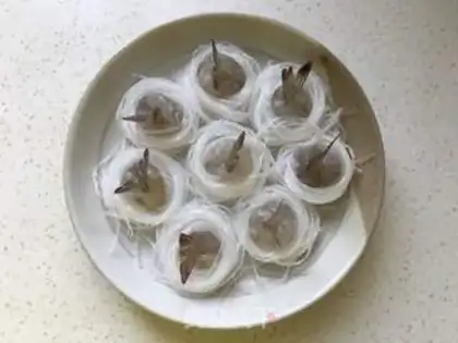 Make A garlic fan shrimp ball step 6
