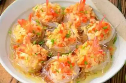 Make A garlic fan shrimp ball step 13