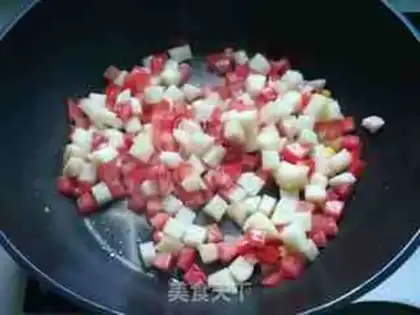 Make Tomato corn fried peas step 5