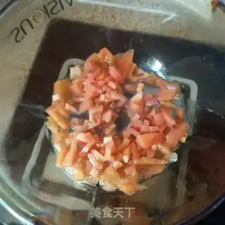 Make Tomato egg hot noodles step 2