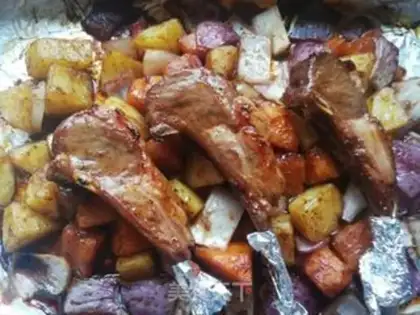 Make Black pepper, French lamb chops step 15
