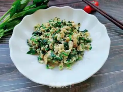 Make oatmeal spinach fried eggs step 9