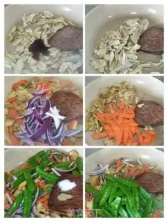 Make Plum mushrooms step 5