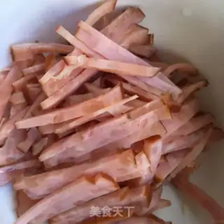 Make Elbow ham fried pasta step 3