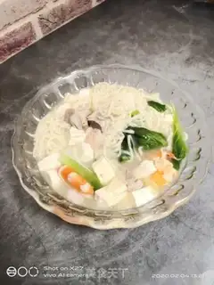 Make Shrimp tofu noodles step 5