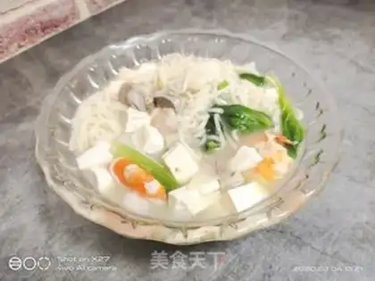 Make Shrimp tofu noodles step 6