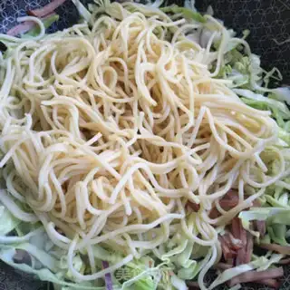 Make Elbow ham fried pasta step 8