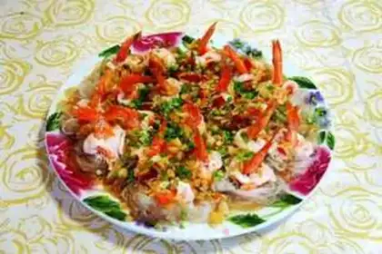 Make Garlic fans steam shrimp step 7