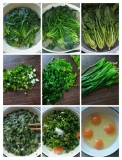 Make The spinach egg stand step 1