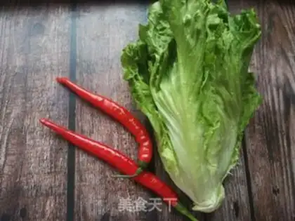 Make Lettuce with artificial meat step 2