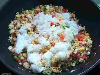 Make Scrambled rice step 8