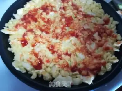 Make Egg bun pizza step 4