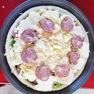 Make Black pepper sausage pizza step 8