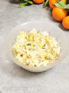 Make Onion egg fried rice step 6
