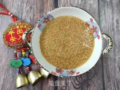 Make Red sugar rice congee step 4