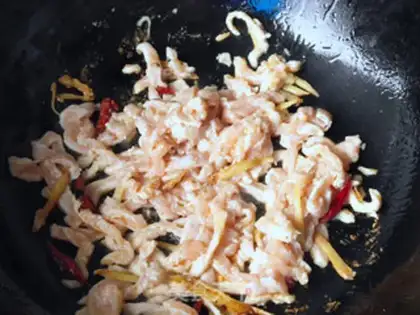 Make Spring-fried chicken silk step 10