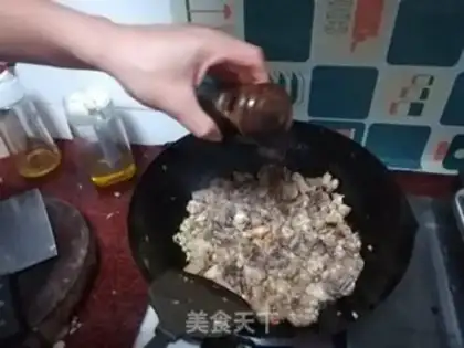 Make Scrambled chicken step 7
