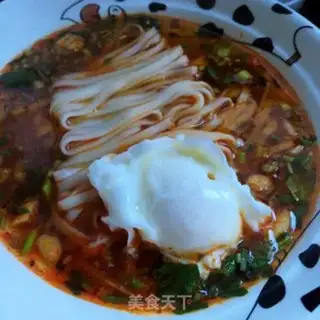 Make Sour egg and ham noodles step 7