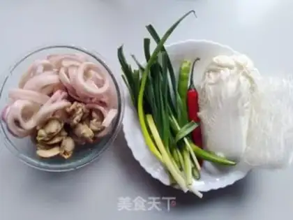 Make A fan of scallop squid step 0