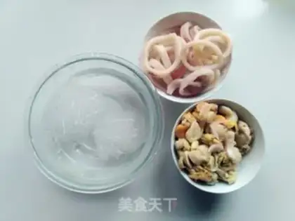 Make A fan of scallop squid step 1