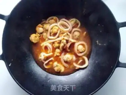 Make A fan of scallop squid step 6