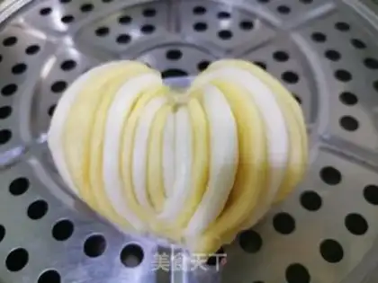Make Heart buns step 7