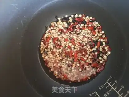 Make Black rice and bean porridge step 1