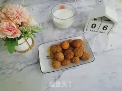 Make Pumpkin sesame rice balls step 9