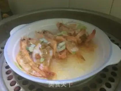 Make Garlic fans steam shrimp step 4