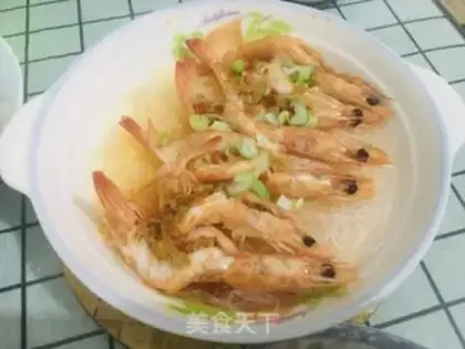 Make Garlic fans steam shrimp step 5
