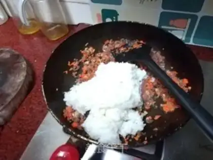 Make Fried beef rice step 11