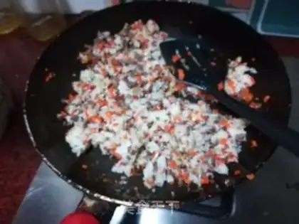 Make Fried beef rice step 12