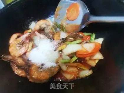 Make Fruit greasy shrimp step 7