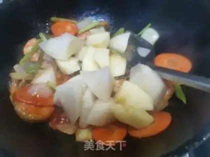 Make Fruit greasy shrimp step 8